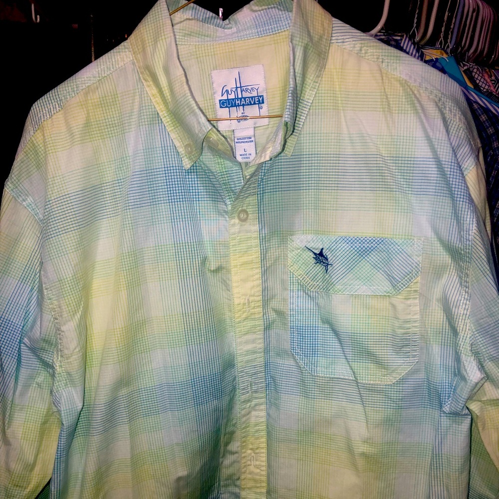 Guy Harvey Long sleeved button down dress shirts